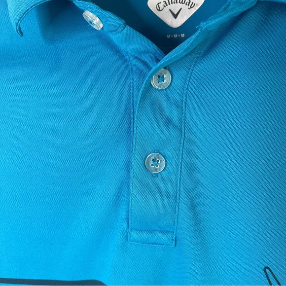 Callaway Polo Short Sleeve Shirt Size Medium Vibrant Blue Golfcore Sporty - Picture 6 of 11